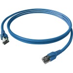 Easylan CP1KBBBBB0010 RJ45 sieťové káble, prepojovacie káble CAT 6A S/FTP 1.00 m modrá dvojžilový tienený, bez halogénov, samozhášavý 1 ks; CP1KBBBBB0010