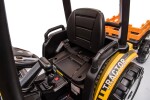 Mamido Mamido Dětský elektrický traktor TITAN 24V 400W s přívěsem a lžíci žlutý