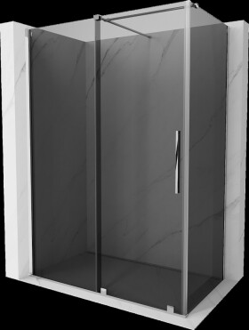 MEXEN/S - Velár sprchovací kút, posuvné dvere 160 x 80, grafit, chróm 871-160-080-41-01