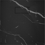 MEXEN - Hugo štvorcová sprchová vanička SMC 90 x 90, čierna kameň 42759090