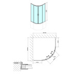 POLYSAN - SELMA štvrťkruhová sprchová zástena 900x900x1650, čire sklo MD2516