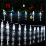 Deuba Vianočné svietiace cencúle 6,2m, teplá biela