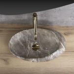REA - Umývadlo na dosku Roxy B Stone Nature 48,7x30,7 REA-U6650