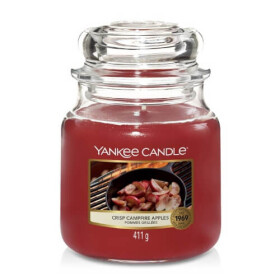 Yankee Candle Crisp Campfire Apples stredný pohár 411g / doba horenia: až 75 h (5038581102184)