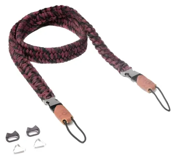 C-ROPE Traveler Red Dots / Popruh na fotoaparát / Paracord / dĺžka 100 cm / nosnosť 40 kg (CRP-TRL-100-BLR)