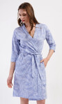 Dámske domáce šaty s trojštvrťovými rukávmi Marie modrošedá XXL