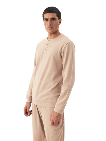 Pánske pyžamo 42638 Desert beige - HENDERSON tělová 3XL