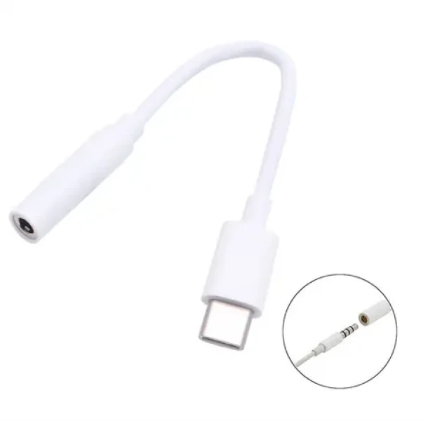 PremiumCord biela / Redukcia / USB-C na 3,5 mm jack / DAC chip / 10 cm (ku31zvuk03)