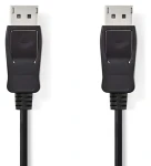 Nedis DisplayPort kábel 3 m čierny / Kábel DisplayPort / 4K 60Hz / Poniklované konektory / Okrúhly PVC (CCGP37010BK30)