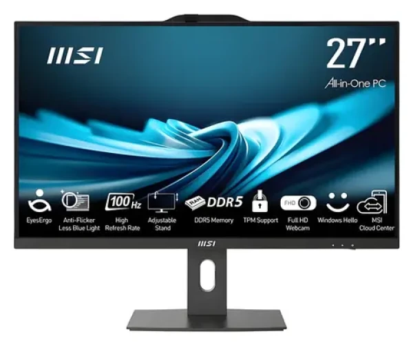 MSI PRE AP272P 14M-495EU čierna / All-in-one počítač / 27" FHD / Intel Core i7-14700 / 16GB / 1TB SSD / Intel UHD / W11P (PRO AP272P 14M-495EU)