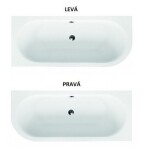 HOPA - Voľne stojaca vaňa AVITA NEW biela, so štrbinovým prepadom - Farba sifónu - Chróm, Rozmer vane - 170 × 80 cm, Spôsob prevedenia - Ľavé VANAVN170L