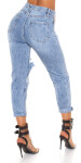 Sexy Mom Fit Highwaist Jeans mit Cut-Outs denimblue