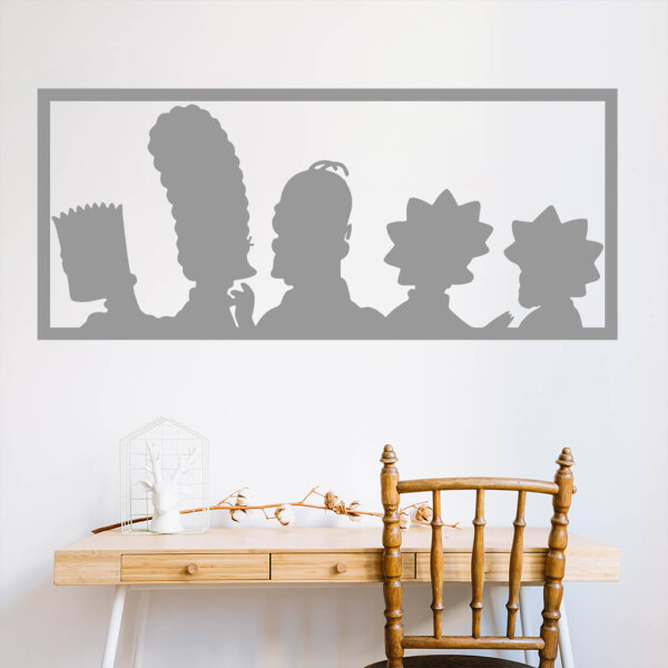 Veselá Stena Samolepka Simpsonovci Farba: šedá, Veľkosť: 100 x 43 cm