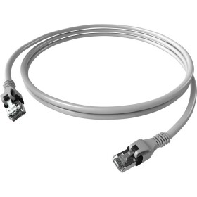 Easylan CPP1OACACA0050 RJ45 sieťové káble, prepojovacie káble CAT 6 S/FTP 5.00 m sivá dvojžilový tienený, bez halogénov, samozhášavý 1 ks; CPP1OACACA0050