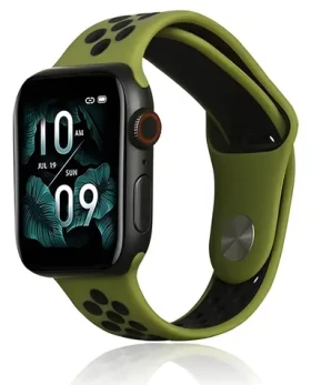 Beline Sport Silicone zeleno-čierny / Športový pásik pre Apple Watch / 38/40/41 mm