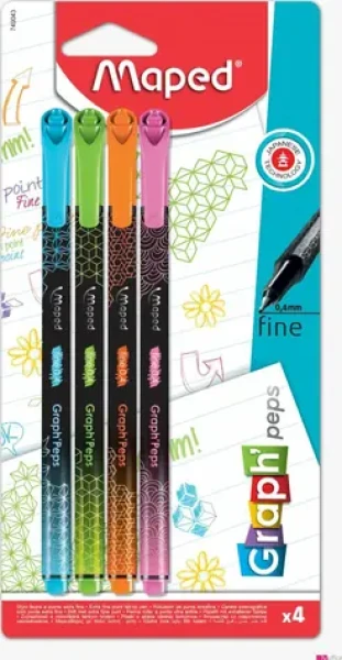 Maped Liner Graph´Peps Deco Pastel 4ks (155424)
