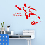 Veselá Stena Samolepka Futbalista Farba: hnědá, Veľkosť: 60 x 45 cm