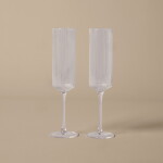Ferm Living Poháre Ripple Champagne Clear – set 2 ks