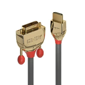 Lindy Gold Line / Video kábel HDMI - DVI-D / 15 m / pozlátené konektory / max. 1920x1200 (36199)