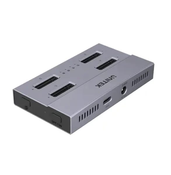 Unitek USB4 dokovacia stanica pre 4X M.2 SSD / Dokovacia stanica / USB4 / 4X M.2 NVMe SSD / Klonovanie diskov (S1243BGY01-EU)