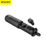 AWEI T55 čierna / Bezdrôtové slúchadlá / TWS / Bluetooth 5.0 / IPX4 / nabíjacie púzdro (T55)