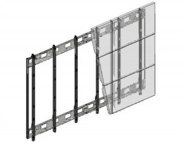 Hagor HAGOR VWR 3x3 55 Landscape feinjustierbarer Videowall Mehrfachrahmen Tragl pro display 30 kg VESA Norm 600x400 Wandabstand 67mm