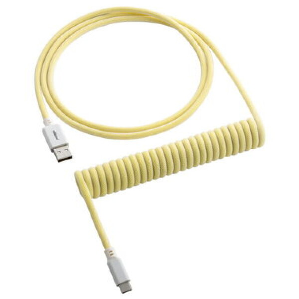 CableMod Classic Coiled Keyboard Cable USB-C - USB-A 1.5m Lemon Ice / Kábel pre klávesnicu (CM-CKCA-CW-YW150YW-R)