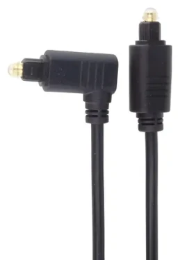 PremiumCord Toslink 90° kábel čierna / Audio kábel / Toslink (M) - Toslink (M) 90° / priemer 4 mm / 2 m (kjtos3-2)