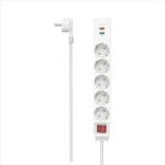HAMA predlžovací prívod / 5x zásuvka schuko / USB-C PD / USB-A QC / 18 W / 1,4 m (223186)