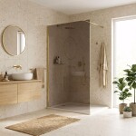 REA/S - Sprchová zástena Flexi Brown / Brush Gold 130 KPL-K99789
