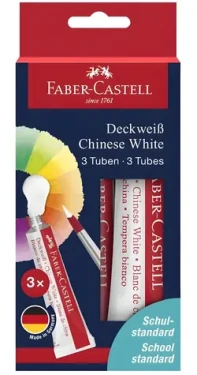 Faber-Castell Temperové farby Connector 3x7,5 ml čínska biela / Krycia maľba (1250937)