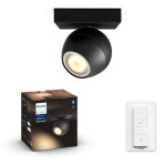 Philips Hue Buckram BT LED 1x5W čierna / LED bodové svietidlo GU10 / 1x350lm / 2200-6500 K / IP20 / stmievateľné (50471/30/P6)