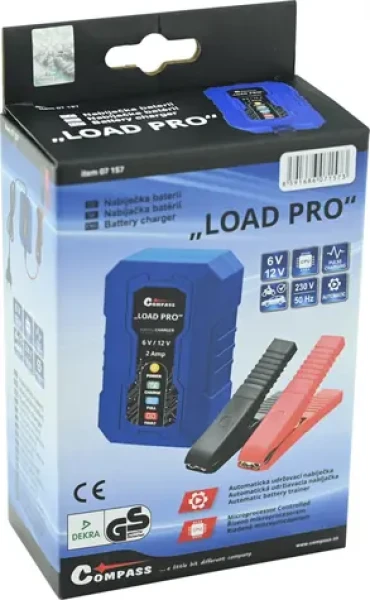 Compass LOAD PRO 2A / Automatická nabíjačka autobatérií / 6V/12V / 4-120 Ah / IP65
