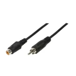 LogiLink Predlžovací audio kábel cinch čierna / Predlžovací audio kábel / Cinch (M) - Cinch (F) / 5 m (CA1032)