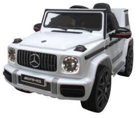 Mamido Elektrické autíčko Mercedes G63, biele s penovými EVA kolesami, mäkké sedátko, licencované