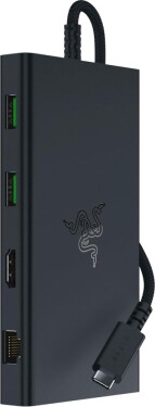 Razer Razer USB-C Dock, Wired, USB 3.2 Gen 1 (3.1 Gen 1) Type-C, 85 W, 10,100,1000 Mbit/s, Black, MicroSD (TransFlash), SD