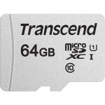 Transcend Premium 300S pamäťová karta micro SDXC 64 GB Class 10, UHS-I, UHS-Class 1 vr. SD adaptéru; TS64GUSD300S-A