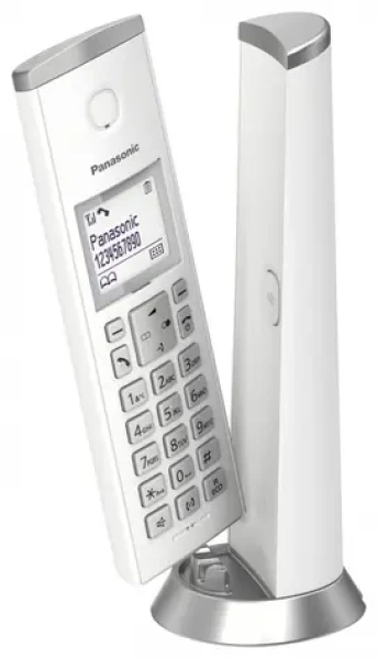 Panasonic KX-TGK210FXW biela / DECT bezdrôtový telefón / 3-riadok. displej / LED indikátor (KX-TGK210FXW)