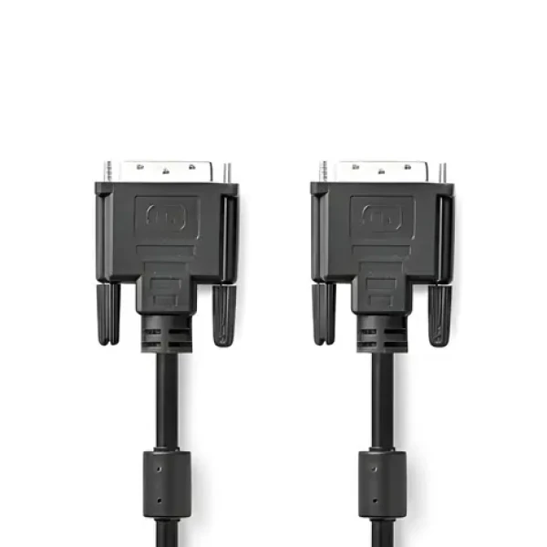 Nedis DVI-D kábel 24+1 MM 3M čierny / DVI kábel / 2560x1600 / poniklovaný / PVC (CCGP32001BK30)