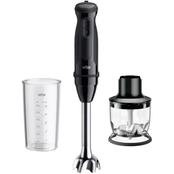 Braun MultiQuick 3 MQ30201M čierna / Tyčový mixér / 900 W / 2 rýchlosti / sekáčik 350 ml / nádoba 600 ml (0X22111537)
