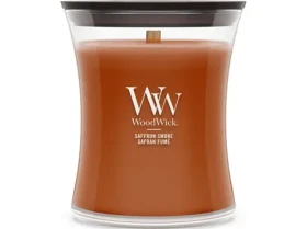 Woodwick Saffron Smoke sviečka stredná (5038581183473)