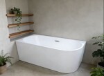 HOPA - Voľne stojaca vaňa AVITA NEW biela, so štrbinovým prepadom - Farba sifónu - Chróm, Rozmer vane - 170 × 80 cm, Spôsob prevedenia - Ľavé VANAVN170L