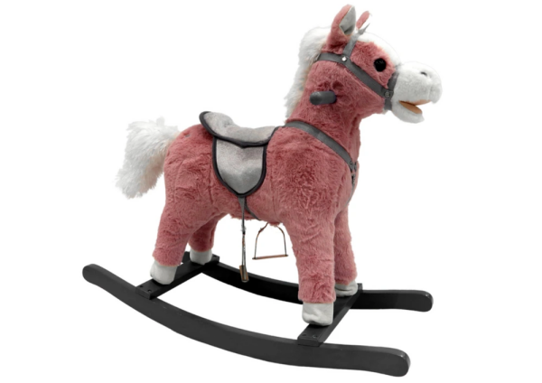 Mamido Ružový kôň na podvaloch 74 cm so zvukmi