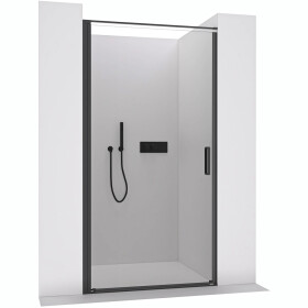 CERANO - Sprchové otočné dvere Porte L/P - 8 mm - čierna matná, transparentné sklo - 90x195 CER-413492