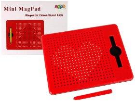 Magnetická tabuľa s guličkami, červený magnetický tablet