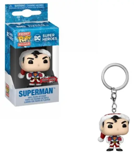 Funko POP Keychain: DC Holiday - Superman (WMT)