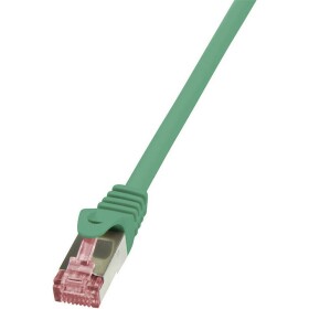 LogiLink CQ2095S RJ45 sieťové káble, prepojovacie káble CAT 6 S/FTP 10.00 m zelená samozhášavý, s ochranou 1 ks; CQ2095S