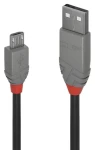 Lindy / USB kábel / USB A - Micro-USB B / 5 m / Čierna (36735)