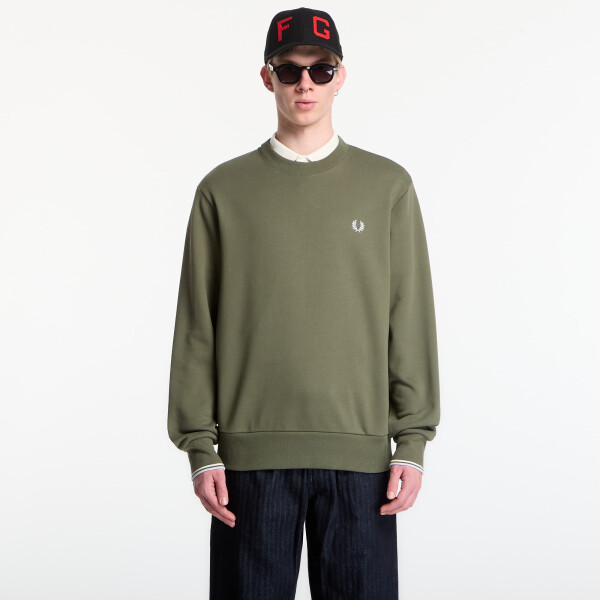 Mikina Fred Perry Crew Neck Sweatshirt Green L