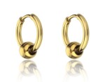 Marc Malone Pozlátené kruhové náušnice Everly Gold Earrings MCE23023G